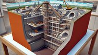 Э004 "пайдалы қазбалар кен орындарын жерасты игеру (көмір шахтасы)"зертханалық стенд (макет)
